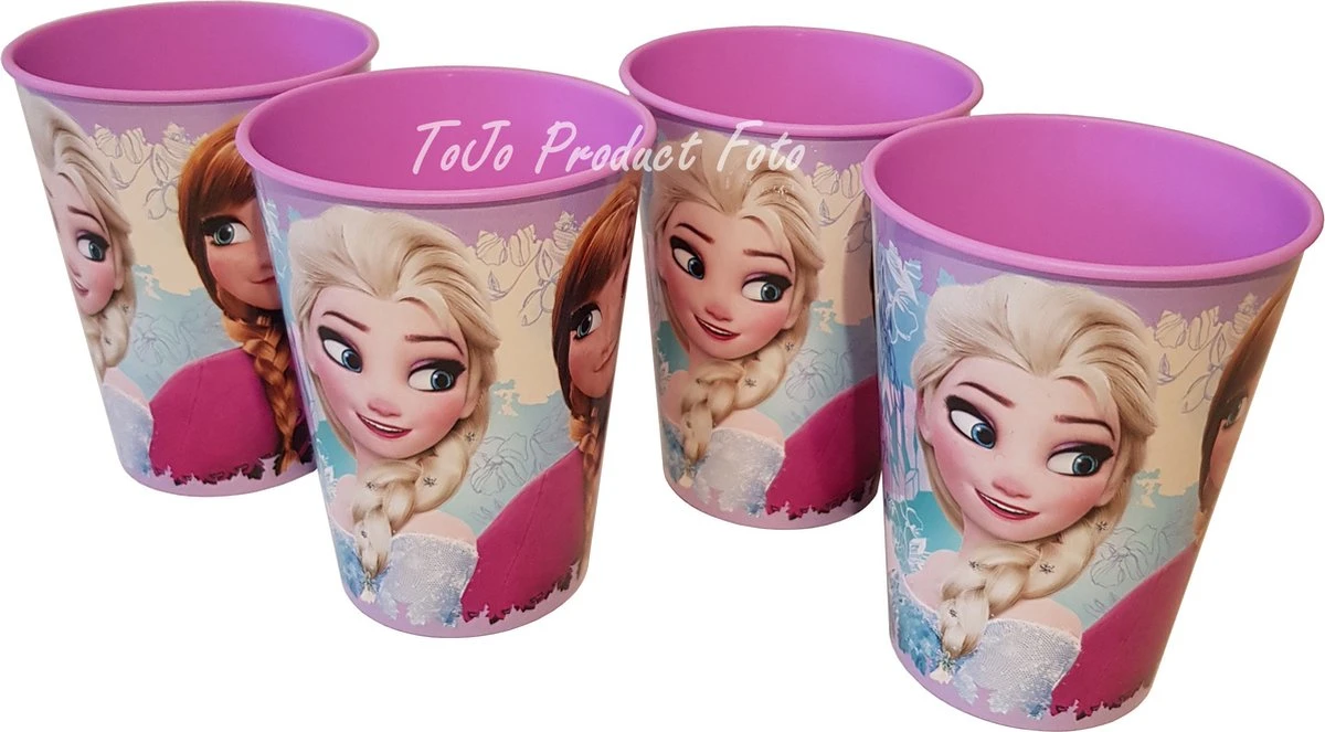 Disney Frozen - Gobelets à Limonade - Gobelets - Gobelets Empilables - Elsa - Anna - Olaf - Violet - Bleu - 4 Pièces - 260 Ml 3 Disney Frozen - Gobelets à Limonade - Gobelets - Gobelets Empilables - Elsa - Anna - Olaf - Violet - Bleu - 4 Pièces - 260 Ml