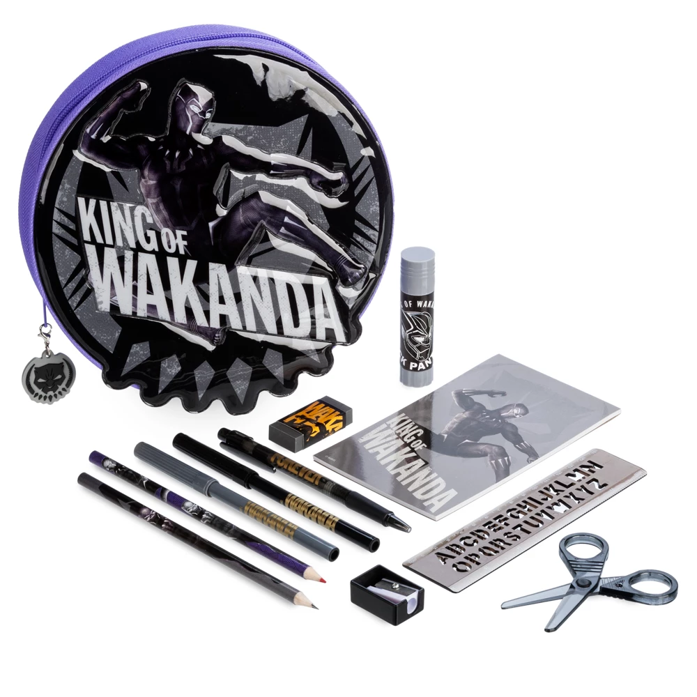 Disney Store Kit De Fournitures Black Panther Zippé 3 Disney Store Kit De Fournitures Black Panther Zippé