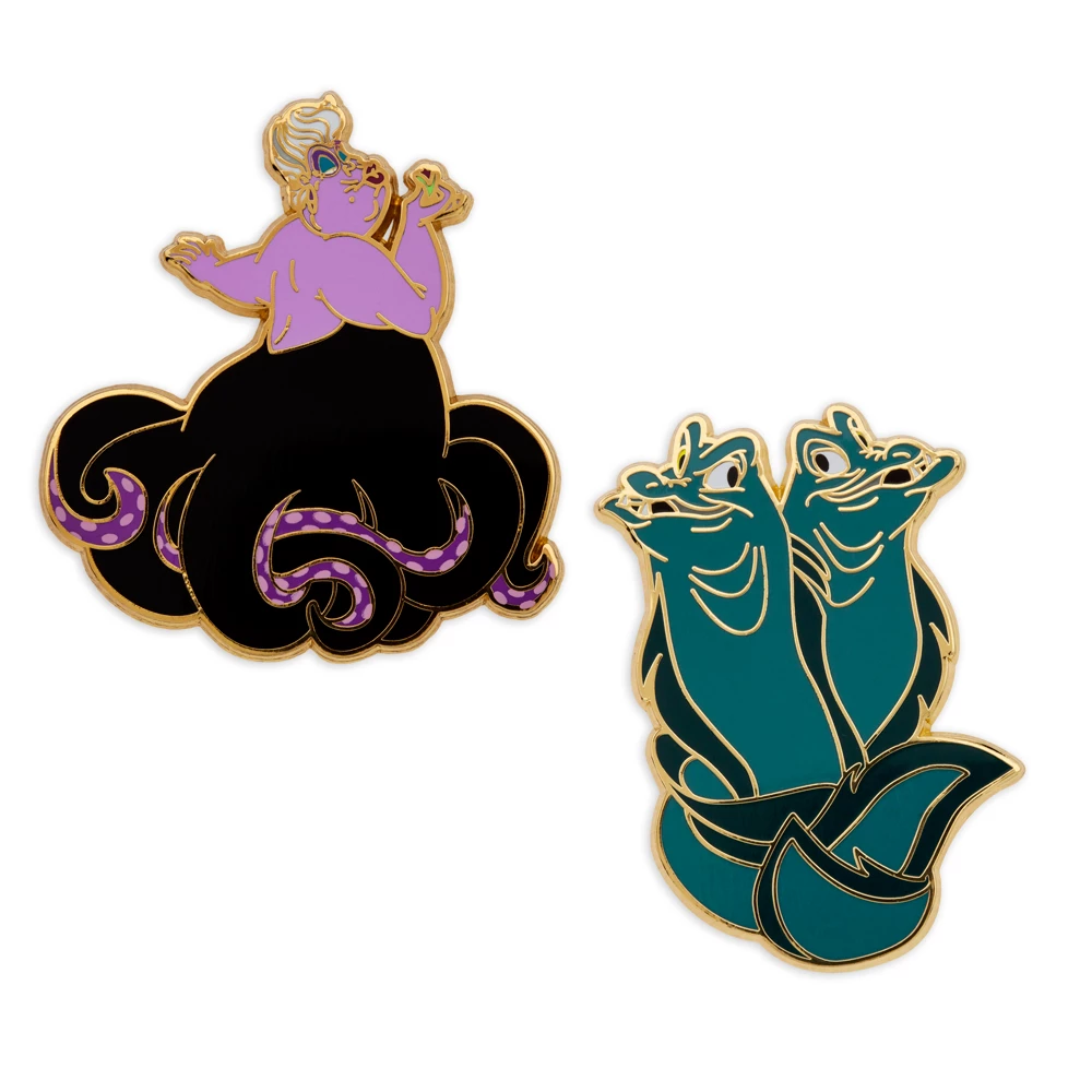 Disney Store Ensemble De Pin's Ursula, Flotsam Et Jetsam, La Petite Sirène 3 Disney Store Ensemble De Pin's Ursula, Flotsam Et Jetsam, La Petite Sirène