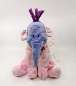 Disney - Efelan L'éléphant - Peluche Pyjama Rose Violet 25 Cm