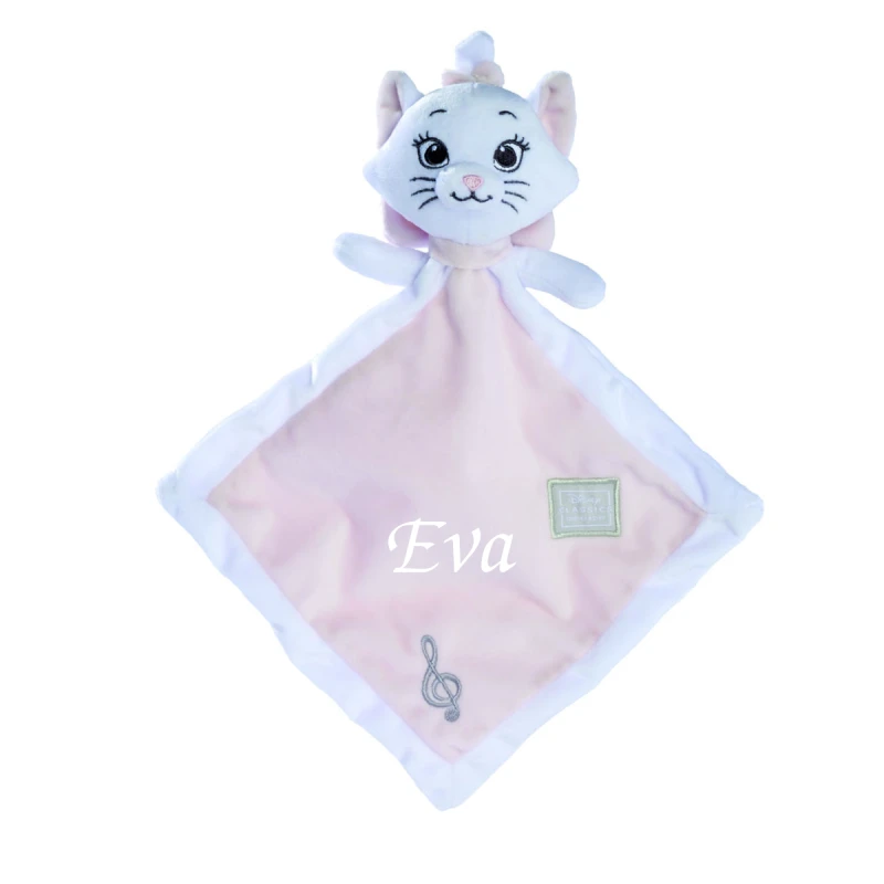 Disney - Marie Le Chat - Doudou Plat Blanc Rose 25 Cm 3 Disney - Marie Le Chat - Doudou Plat Blanc Rose 25 Cm