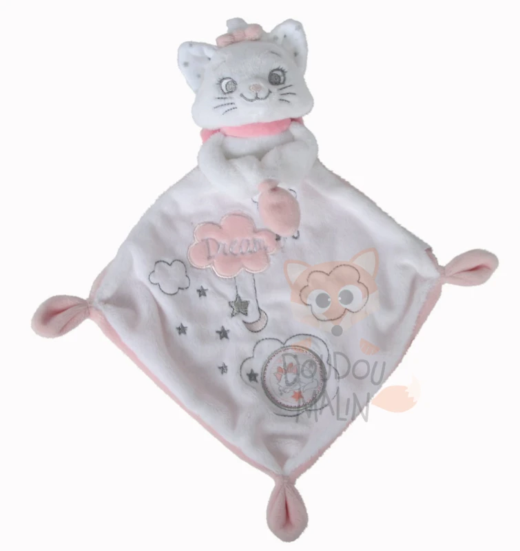 Disney Marie Le Chat Doudou Plat Dream Big Blanc Rose Nuage 3 Disney Marie Le Chat Doudou Plat Dream Big Blanc Rose Nuage