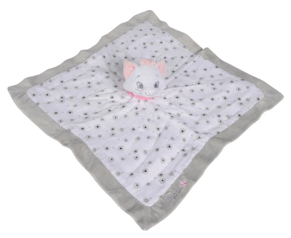 Disney Marie Le Chat Doudou Plat Lange Blanc Gris étoile 4 Disney Marie Le Chat Doudou Plat Lange Blanc Gris étoile – Image 2