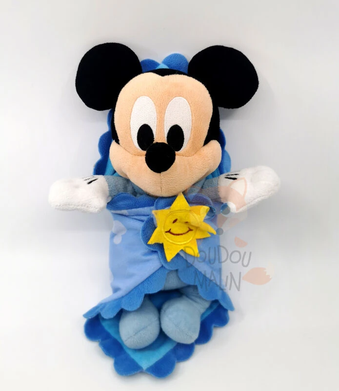 Disney - Mickey La Souris - Peluche Avec Couverture Bleu Soleil 30 Cm 3 Disney - Mickey La Souris - Peluche Avec Couverture Bleu Soleil 30 Cm