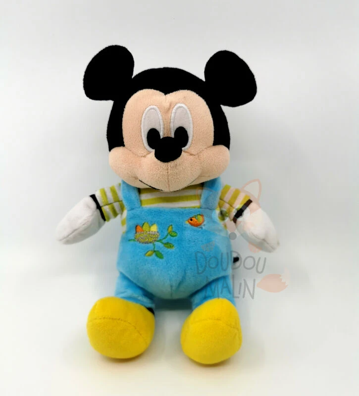 Disney - Mickey La Souris - Peluche Salopette Bleu Oiseau 25 Cm 3 Disney - Mickey La Souris - Peluche Salopette Bleu Oiseau 25 Cm