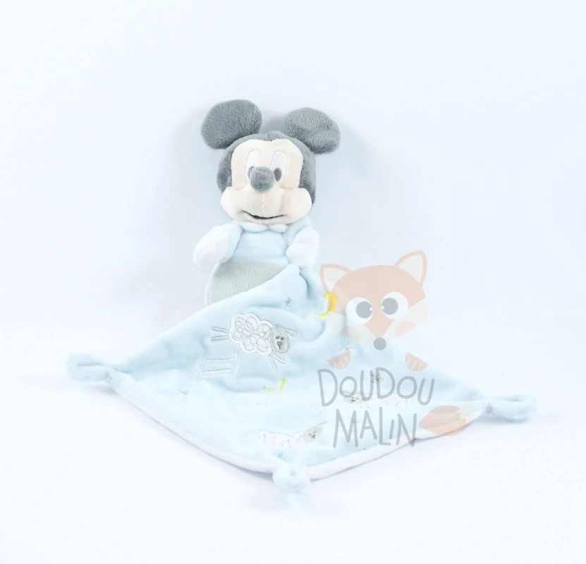 Disney Mickey La Souris Doudou Mouchoir Bleu Gris Mouton 3 Disney Mickey La Souris Doudou Mouchoir Bleu Gris Mouton
