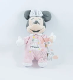 Disney Minnie La Souris Peluche Rose Blanc Mouton
