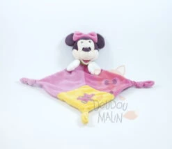 Disney Minnie La Souris Doudou Plat Rose Jaune Ours