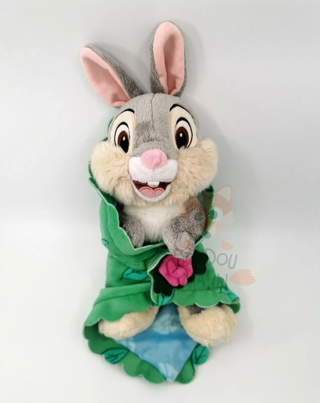 Disney - Panpan Le Lapin - Peluche Dans Sa Couverture Vert Fleur 30 Cm 3 Disney - Panpan Le Lapin - Peluche Dans Sa Couverture Vert Fleur 30 Cm