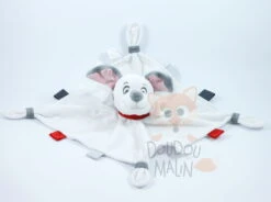 Disney Doudou Plat Dalmatien Chien Blanc Gris Rouge