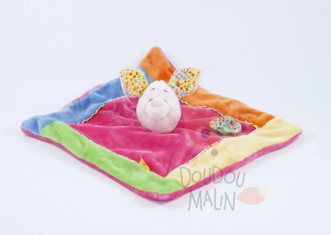 Disney Porcinet Le Cochon Doudou Plat Rose Orange Bleu Jaune 3 Disney Porcinet Le Cochon Doudou Plat Rose Orange Bleu Jaune
